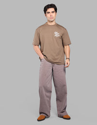 LT BROWN 5 Pocket Extra Loose Fit Jeans