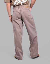 LT BROWN 5 Pocket Extra Loose Fit Jeans