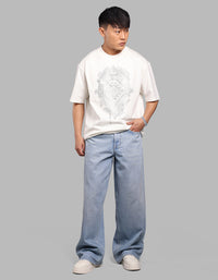 LT BLUE 5 Pocket Extra Loose Fit Jeans