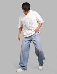 LT BLUE 5 Pocket Extra Loose Fit Jeans