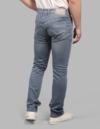 Petrol 5 Pocket Mid-Rise Slim Straight Fit Stretch Jeans