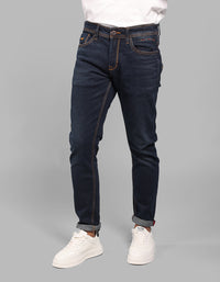Dk Blue 5 Pocket Low-Rise Ankle Length Stretch Jeans