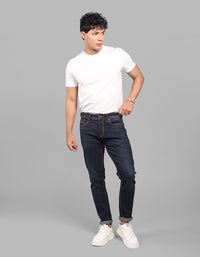 Dk Blue 5 Pocket Low-Rise Ankle Length Stretch Jeans