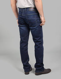 Dk Blue 5 Pocket Midrise, Comfort And Straight Fit Stretch Jeans