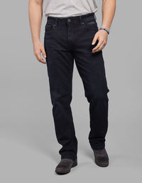 Dk Blue 5 Pocket Midrise, Comfort And Straight Fit Stretch Jeans