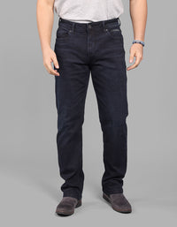 Dk Blue 5 Pocket Midrise, Comfort And Straight Fit Stretch Jeans