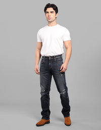 Dk Blue 5 Pocket Midrise, Comfort And Straight Fit Stretch Jeans