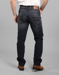 Dk Blue 5 Pocket Midrise, Comfort And Straight Fit Stretch Jeans