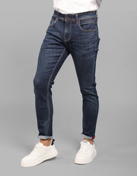 Dk Blue 5 Pocket Low-Rise Ankle Length Stretch Jeans