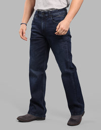 DK BLUE 5 Pocket Midrise Loose Fit Stretch Jeans