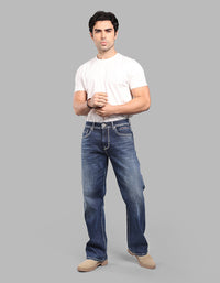 DK BLUE 5 Pocket Midrise Loose Fit Stretch Jeans