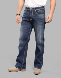 DK BLUE 5 Pocket Midrise Loose Fit Stretch Jeans