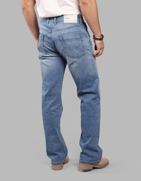 LT BLUE 5 Pocket Midrise Loose Fit Stretch Jeans