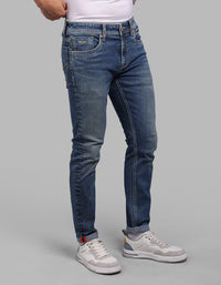 Dark Blue Low-Rise Ankle Length Stretch Jeans