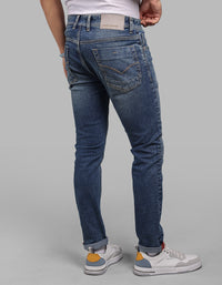 Dark Blue Low-Rise Ankle Length Stretch Jeans