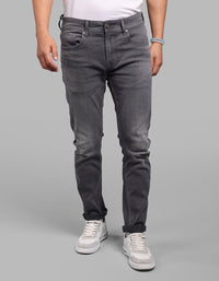 Med Grey Low-Rise Ankle Length Stretch Jeans