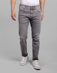 Med Grey 5 Pocket Low-Rise Ankle Length Stretch Jeans