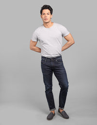 Dk Blue 5 Pocket Low-Rise Ankle Length Stretch Jeans