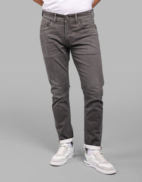 Med Brown Low-Rise Ankle Length Stretch Jeans