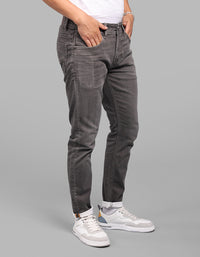 Med Brown Low-Rise Ankle Length Stretch Jeans