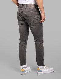 Med Brown Low-Rise Ankle Length Stretch Jeans