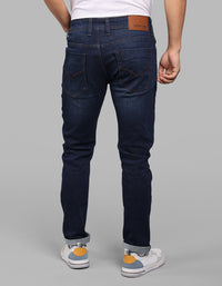 Dark Blue Low-Rise Ankle Length Stretch Jeans