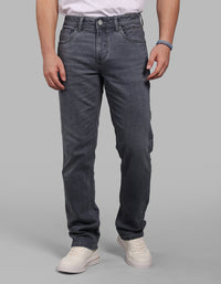 Petrol Midrise, Comfort And Straight Crop Length Stretch Jeans