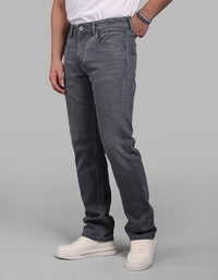 Petrol Midrise, Comfort And Straight Crop Length Stretch Jeans