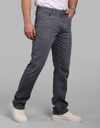 Petrol Midrise, Comfort And Straight Crop Length Stretch Jeans