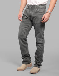 Olive Midrise, Comfort And Straight Crop Length Stretch Jeans