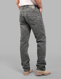 Olive Midrise, Comfort And Straight Crop Length Stretch Jeans