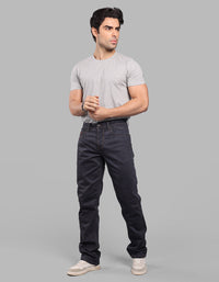 Med Blue Midrise, Comfort And Straight Fit Stretch Jeans