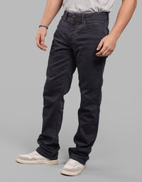 Med Blue Midrise, Comfort And Straight Fit Stretch Jeans