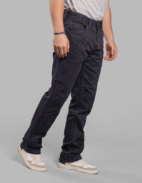 Med Blue Midrise, Comfort And Straight Fit Stretch Jeans