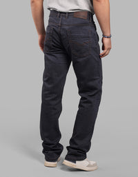 Med Blue Midrise, Comfort And Straight Fit Stretch Jeans