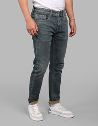 Dark Green Low-Rise Ankle Length Stretch Jeans
