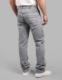 Light Grey Midrise, Comfort And Straight Fit Stretch Jeans