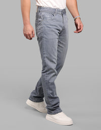 Petrol Midrise, Comfort And Straight Crop Length Stretch Jeans