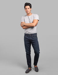 Dk Blue 5 Pocket Low-Rise Ankle Length Stretch Jeans