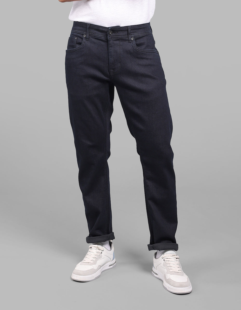 Dk Blue 5 Pocket Low-Rise Ankle Length Stretch Jeans