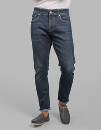 Dark Blue Low-Rise Ankle Length Stretch Jeans