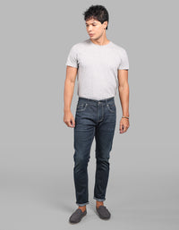 Dark Blue Low-Rise Ankle Length Stretch Jeans