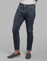Dark Blue Low-Rise Ankle Length Stretch Jeans