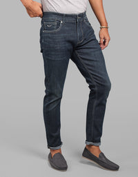 Dark Blue Low-Rise Ankle Length Stretch Jeans