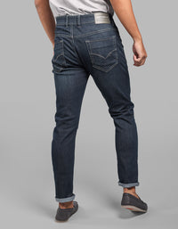 Dark Blue Low-Rise Ankle Length Stretch Jeans