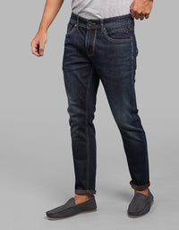 Dark Blue Low-Rise Ankle Length Stretch Jeans