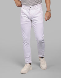 White 5 Pocket Low-Rise Ankle Length Stretch Jeans