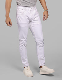 White 5 Pocket Low-Rise Ankle Length Stretch Jeans