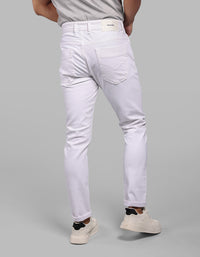 White 5 Pocket Low-Rise Ankle Length Stretch Jeans
