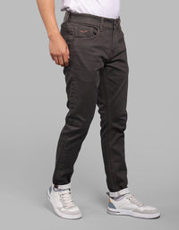 Brown 5 Pocket Low-Rise Ankle Length Stretch Jeans
